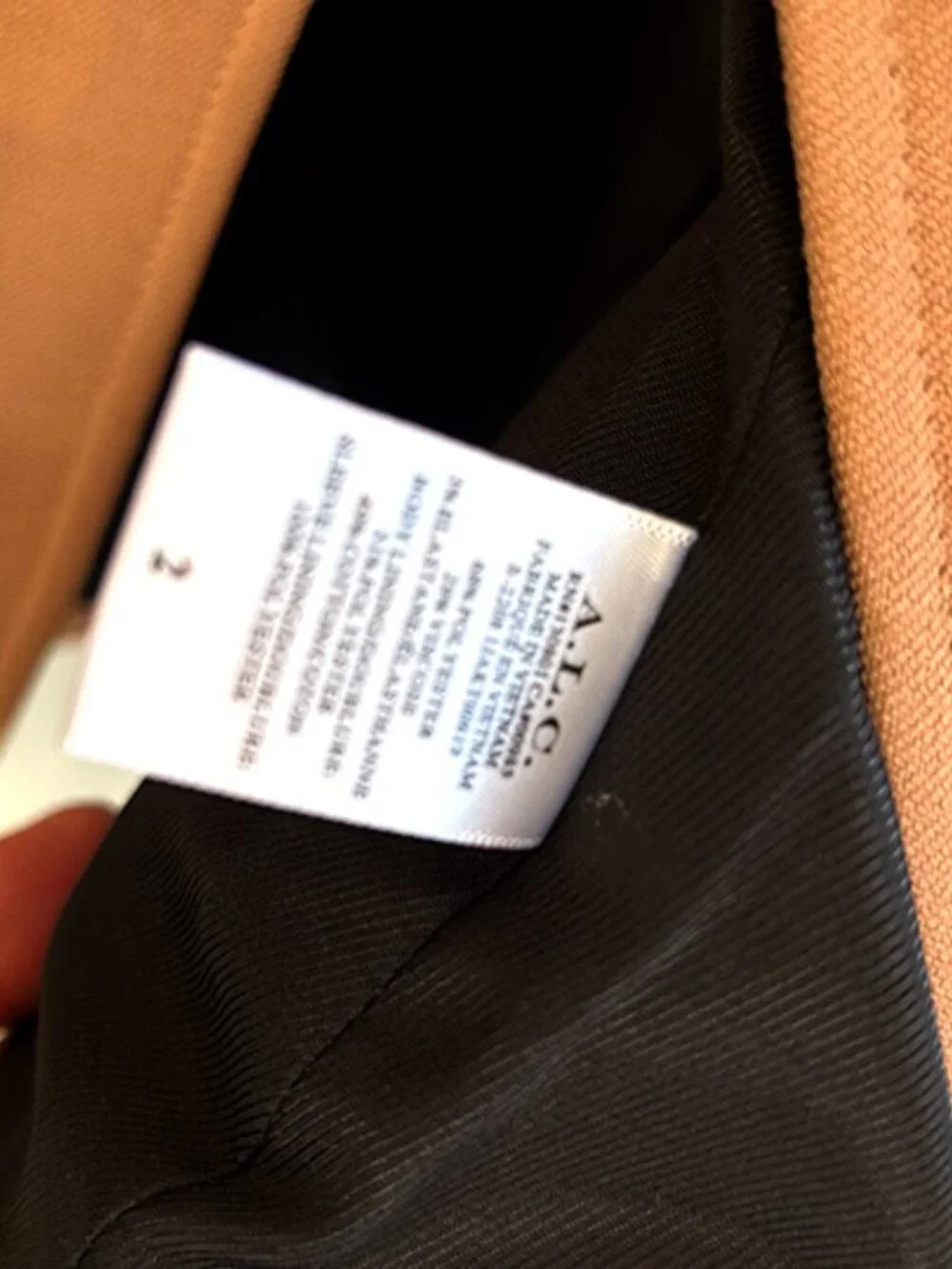 A.L.C. Camel Single-Button Tailored Blazer
